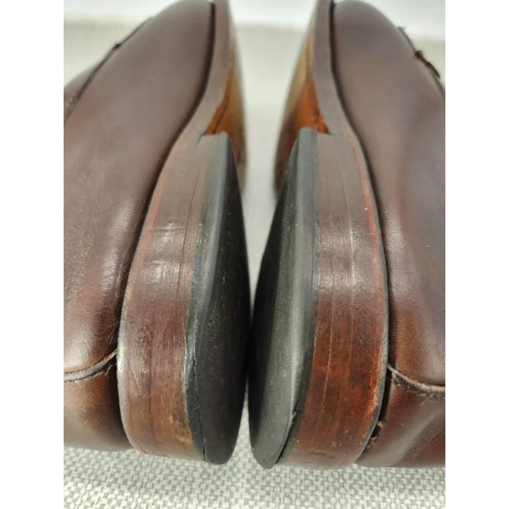 Allen Edmonds Patriot 11 3E Brown Leather Loafer Leather Dress Shoes Flaw EEE